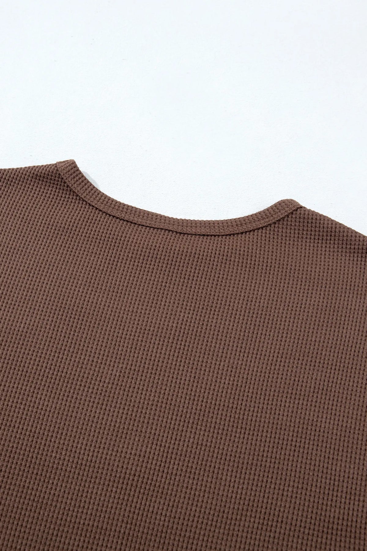 Coffee Floral Print Colourblock Long Sleeve Textured Loose Pullover Tunic Top – Brown