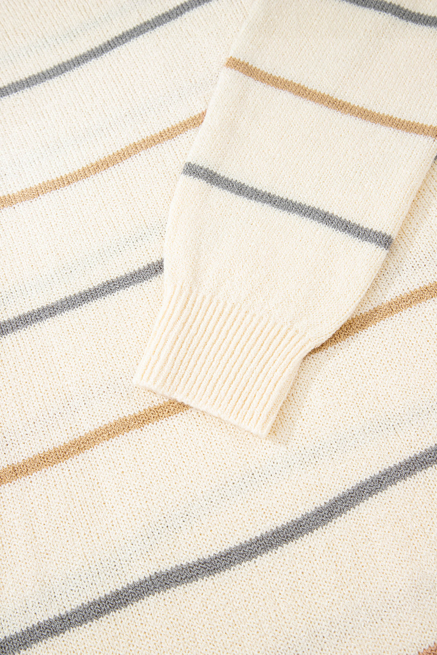 Multicolour Striped Print Drop Shoulder Shift Sweater Mini Dress - eAura