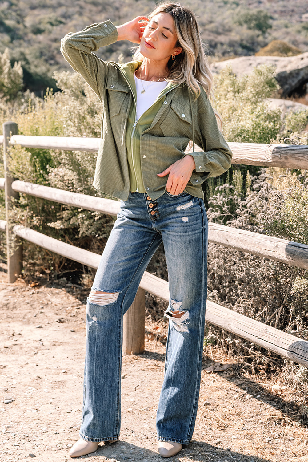 Textured Hooded Jacket - eAura