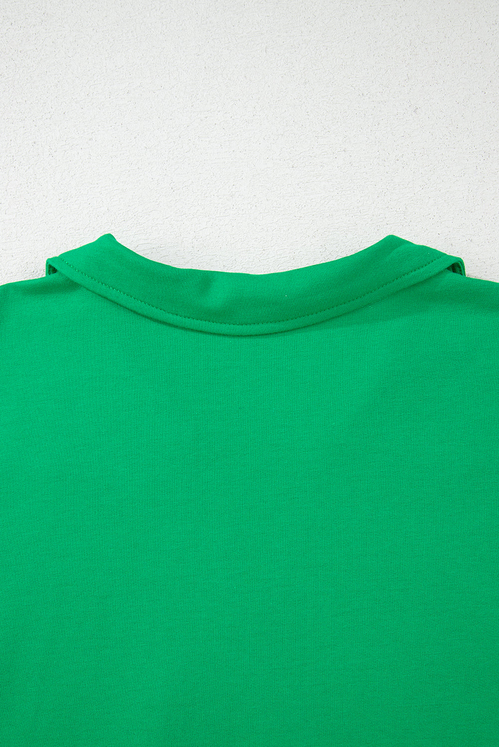 Bright Green Short Sleeve Turn-Down Collar Plus Size Blouse BB Fashion Outlet