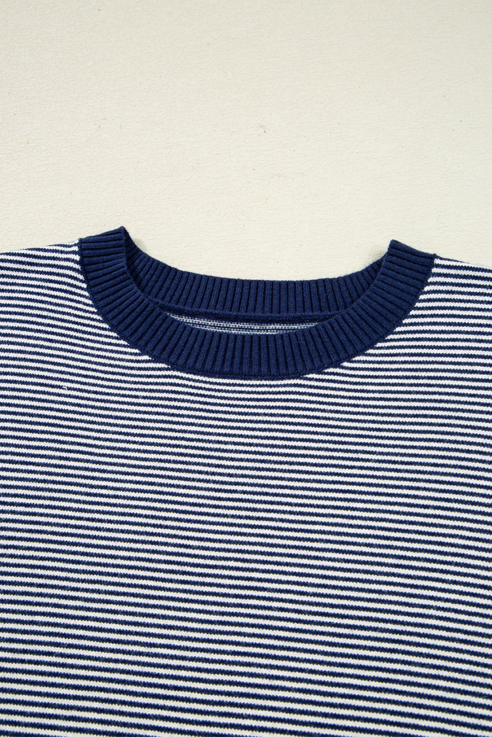 Striped Dolman Oversize Tunic Sweater - eAura