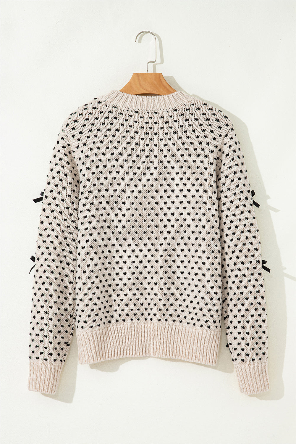 Bow Decor Ribbed Edge Sweater Dear-Lover Dropshipping