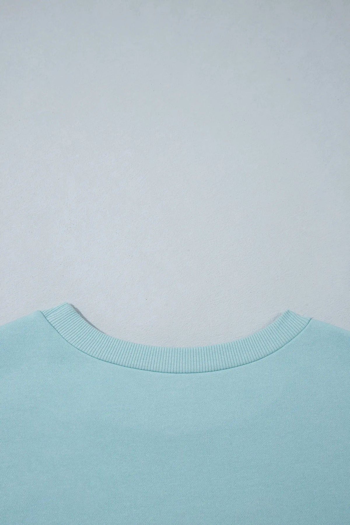 Letter Print Round Neck Loose Fit Long Sleeve Plus Size Sweatshirt – Haze Blue