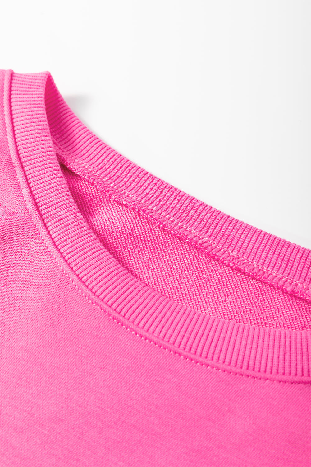 Sachet Pink Mixed Print Patch Drop Shoulder Pullover Top eAura