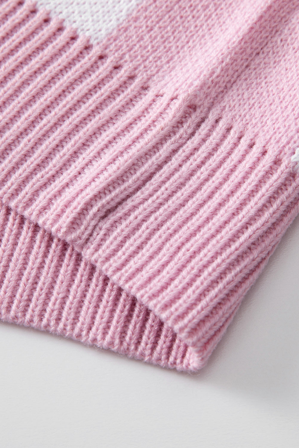 Checkered Bishop Sleeve Sweater – Rose, Pink, Green, Brown, Red & Black