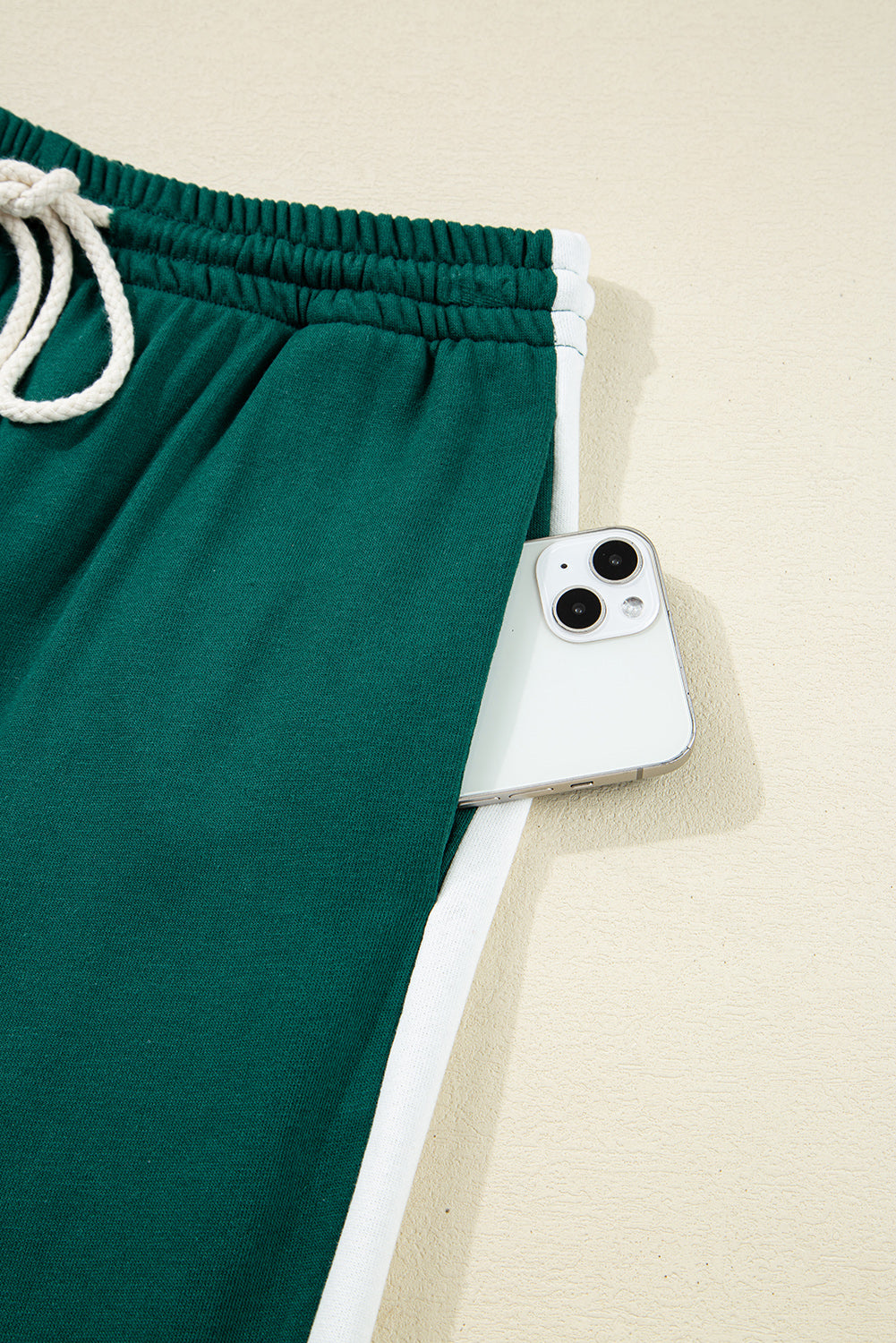 Pullover Top Varsity Stripe Detail & Loose Drawstring Trousers Co-ord eAura