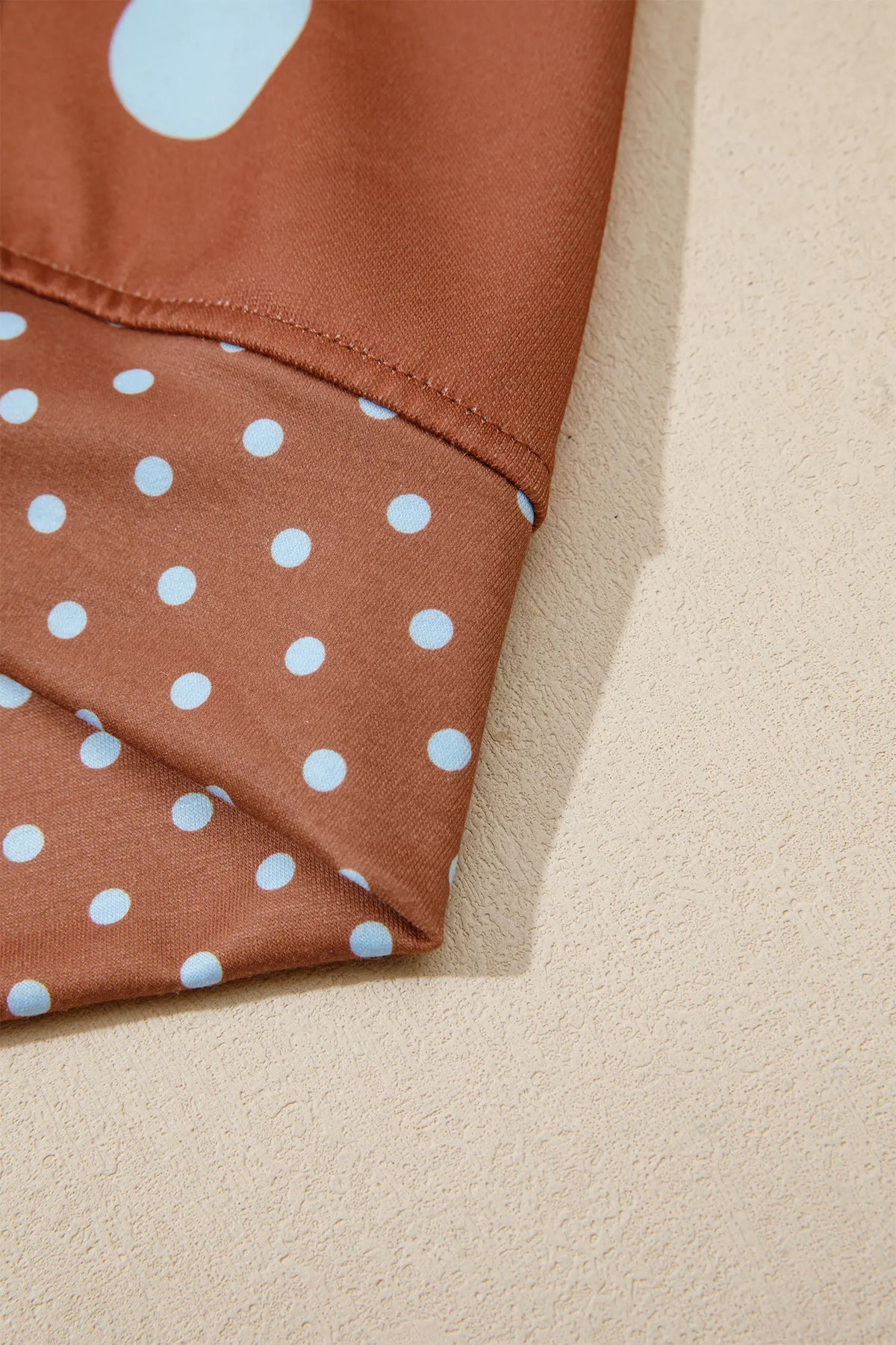 Polka Dot Print Contrast Detail Oversized Tunic Sweatshirt – Pink