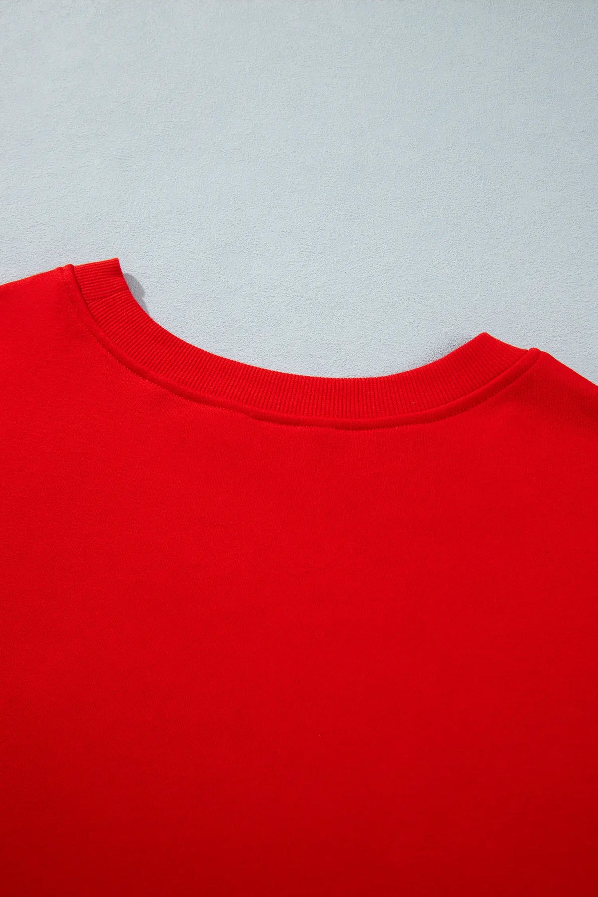 Patch Embroidery Star Colourblock Plus Size Sweatshirt – Fiery Red