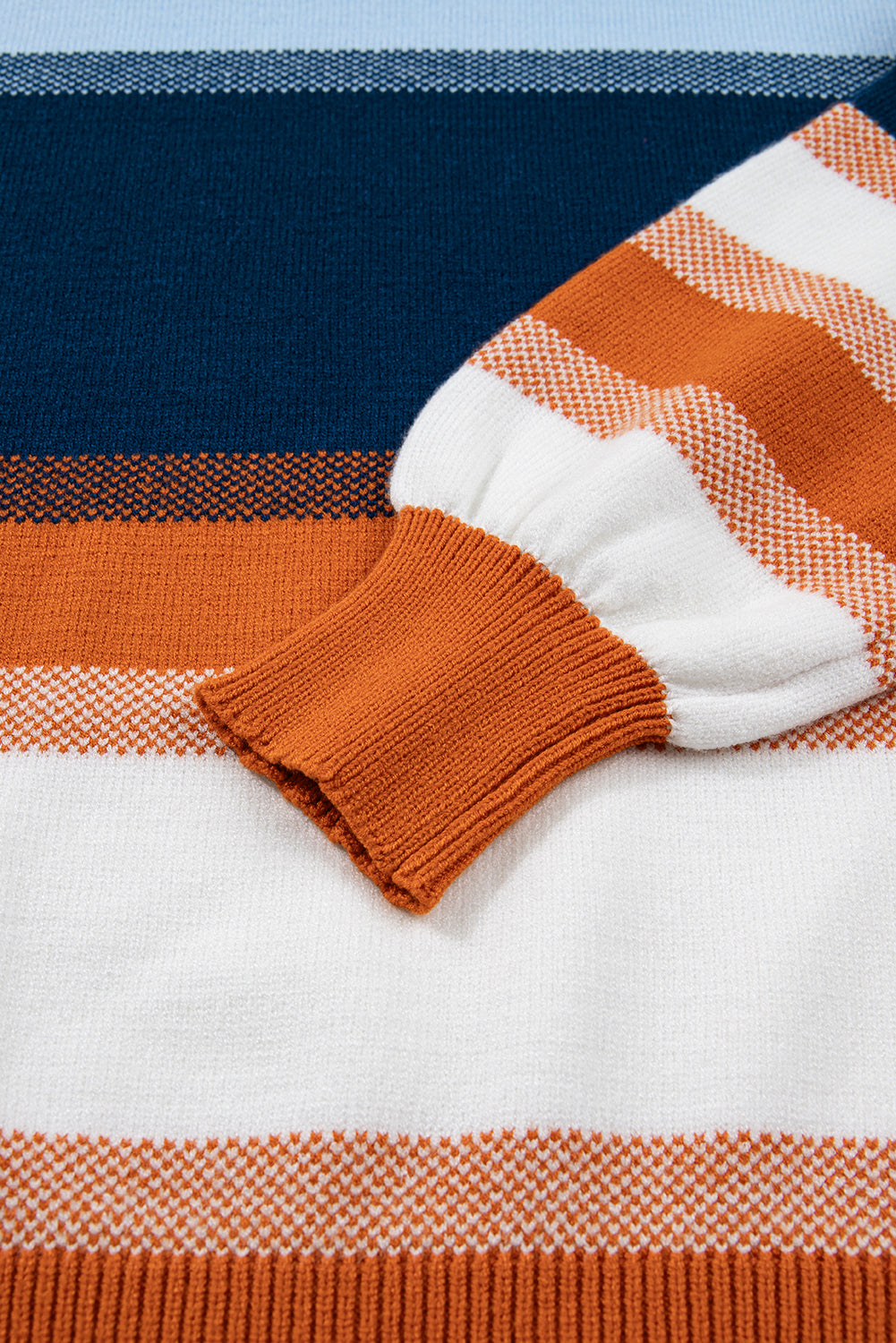 Colour Block Round Neck Sweater Dear-Lover Dropshipping