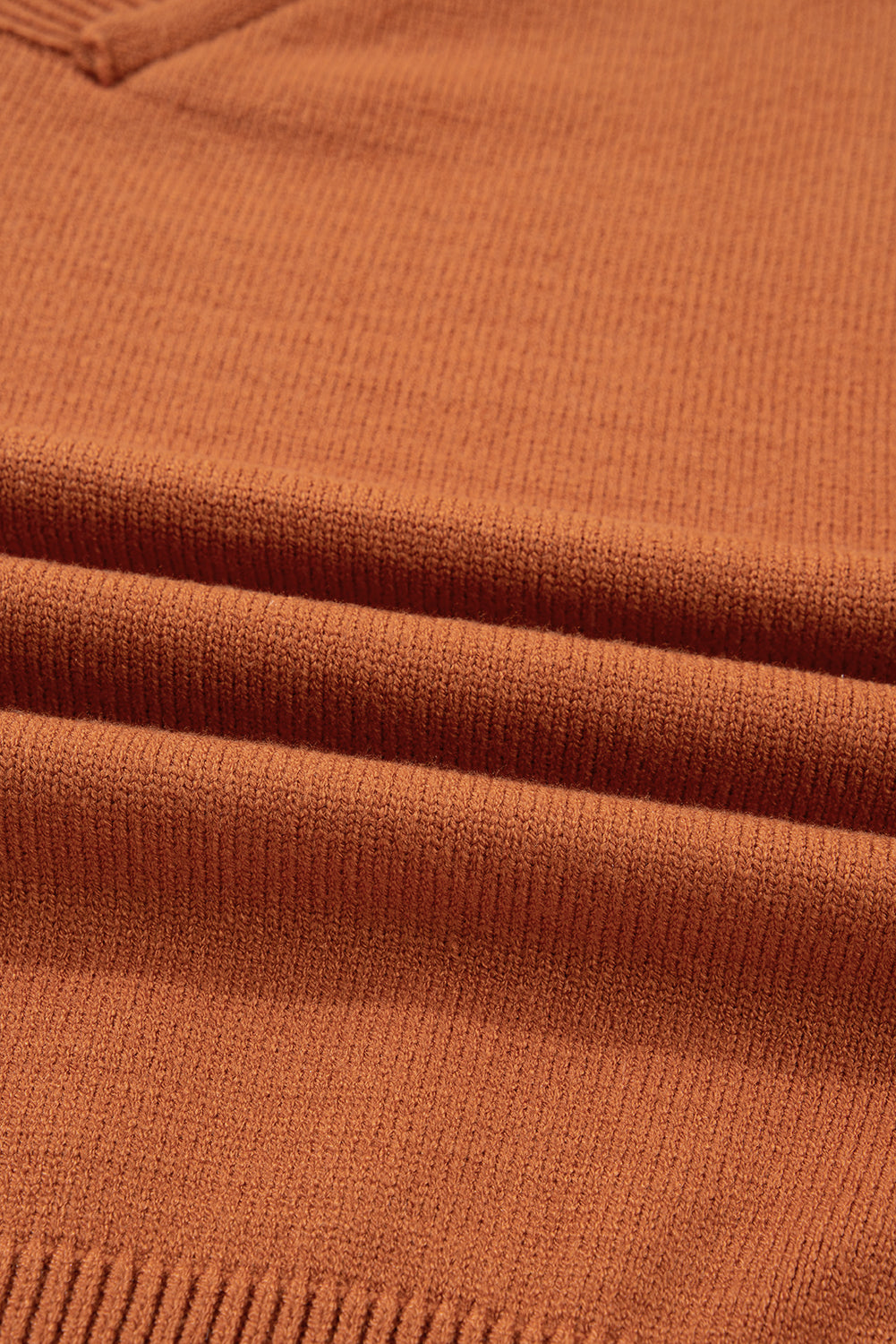 Colourblock Raw Edge Bubble Sleeve V-Neck Oversized Sweater - Sweaters & Cardigans/Sweaters