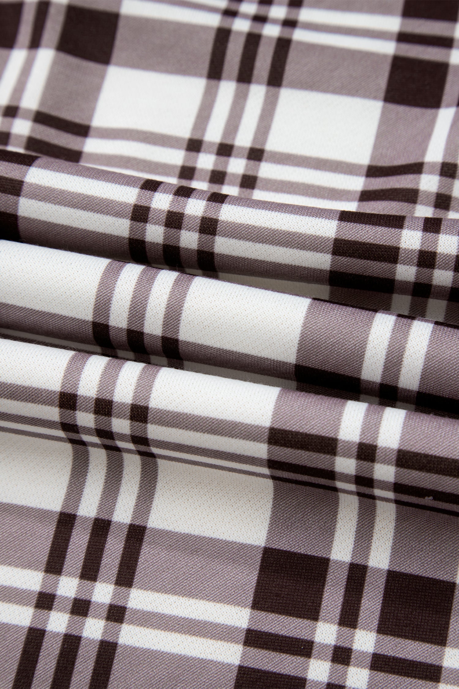 Plaid Patchwork Side Slit Sweatshirt - Tops/Sweatshirts & Hoodies