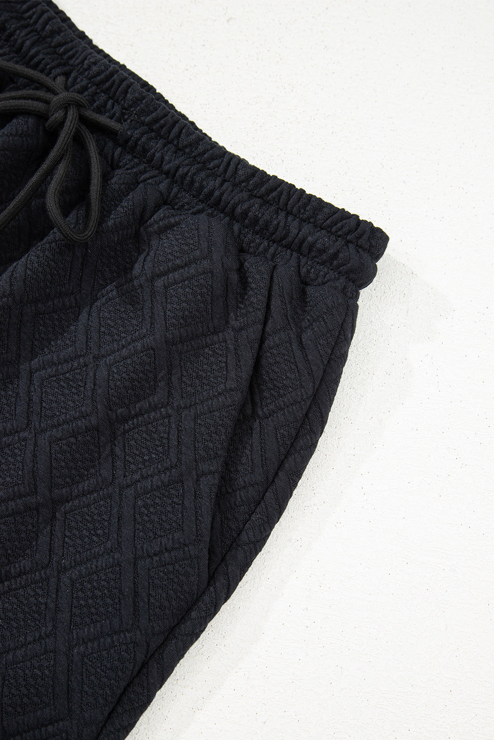 Black Striped Collared Zip up Textured Skirt Co-ord Set eAura