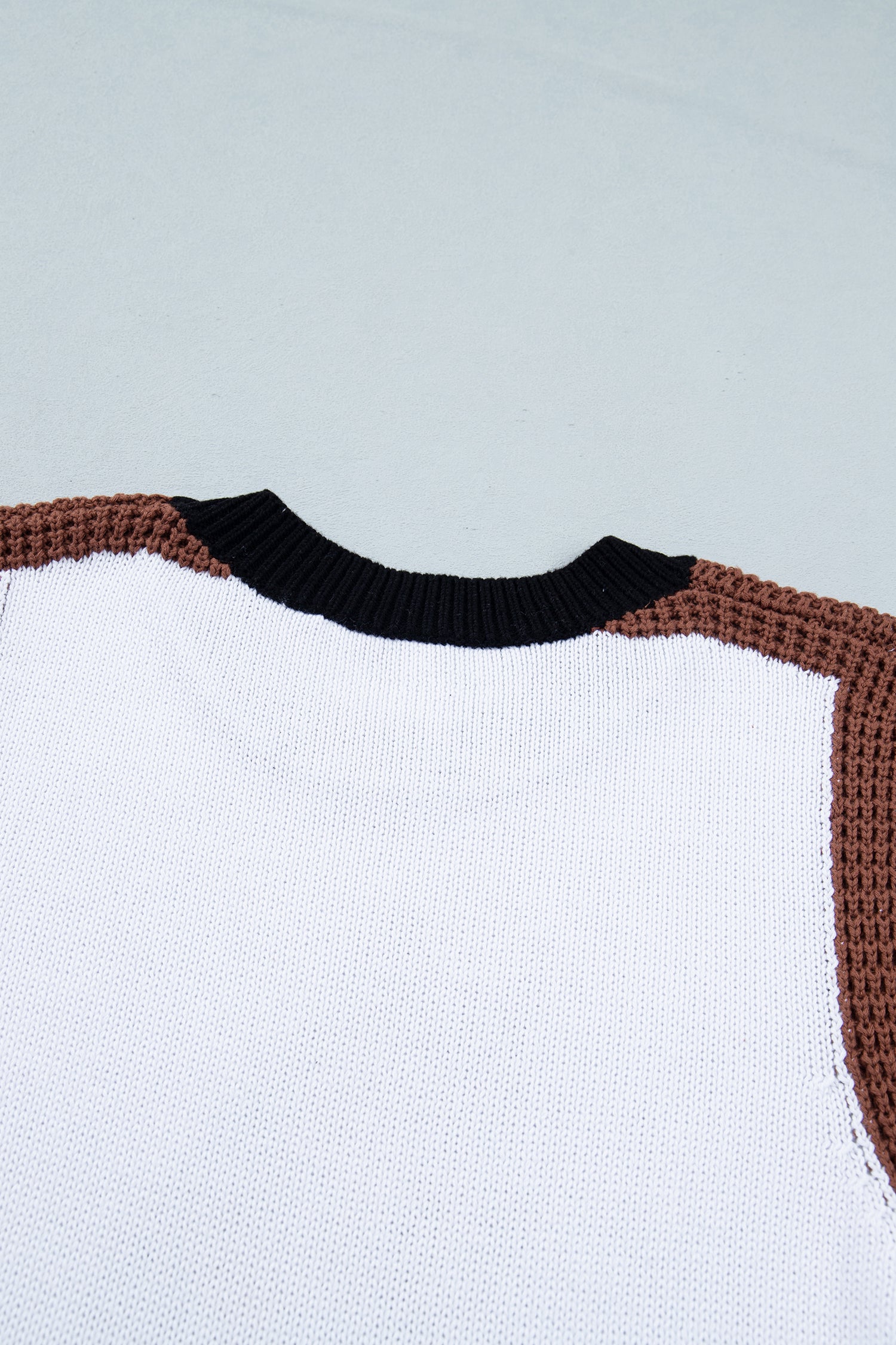 White Western Horse Head Colour Block Trim Sweater Vest