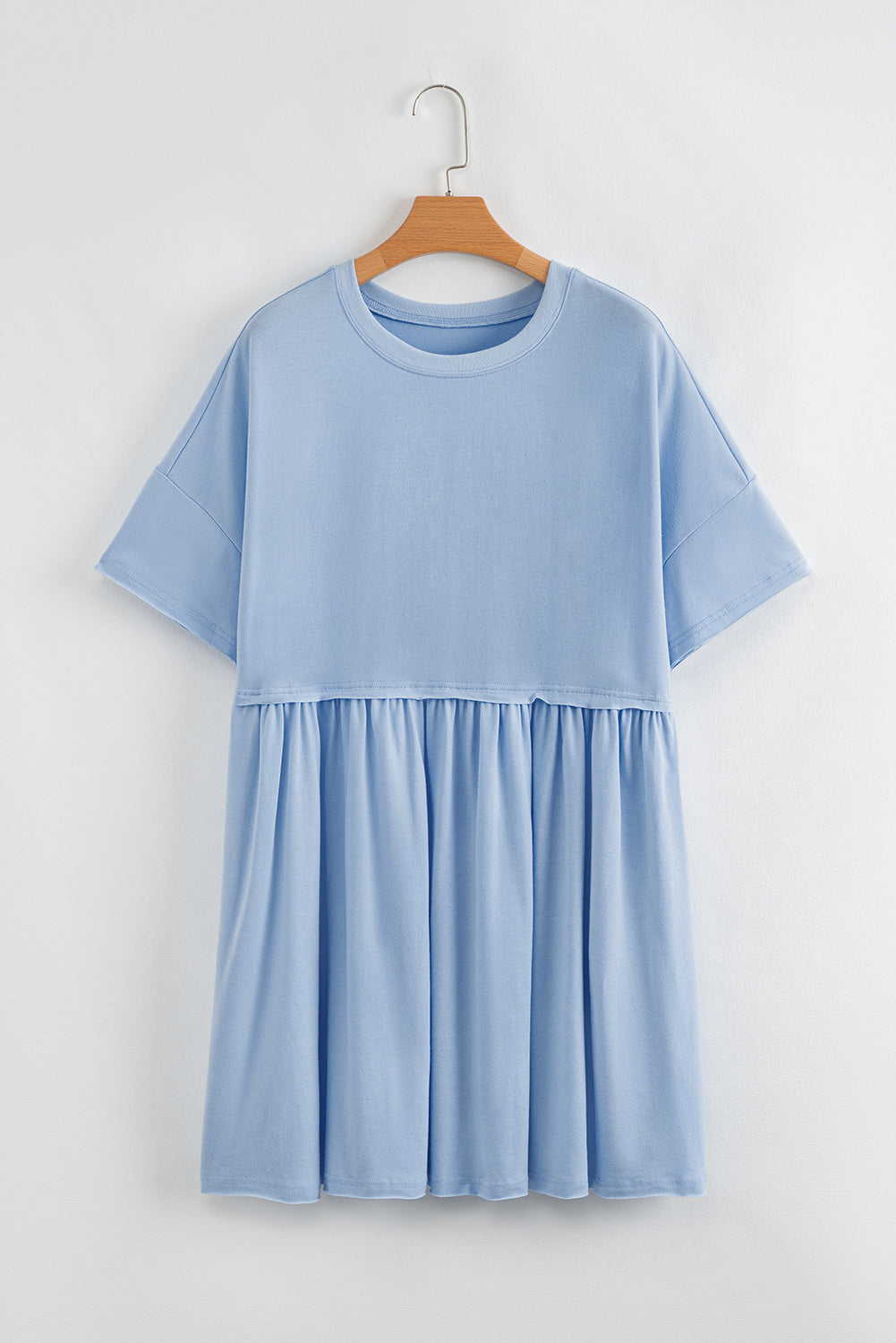 Pocketed Raw Edge Babydoll Dress eAura