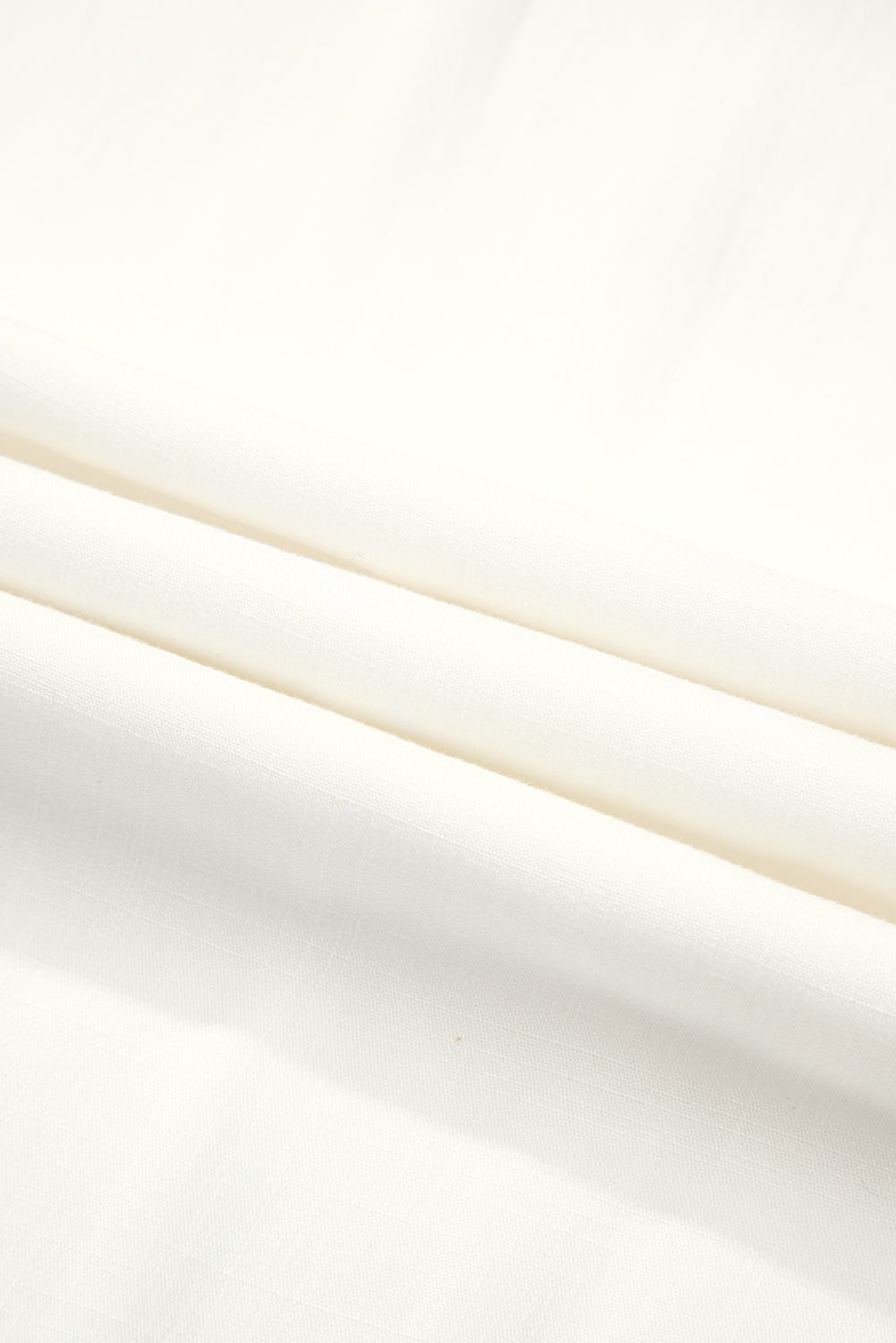 White Pleated Wide Leg Casual Trousers eAura