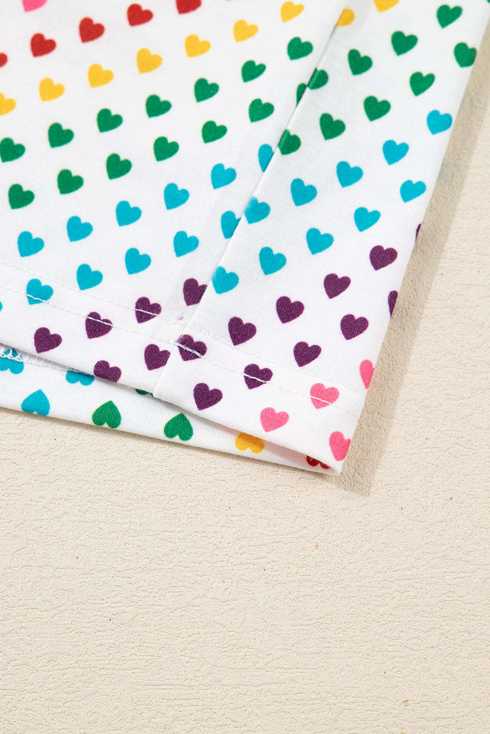 White Heart Print Long Sleeve Pyjama Set - eAura