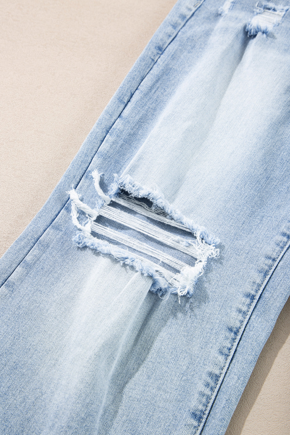 Beau Blue Light Wash Distressed Flare Jeans Beagle Boutique Fashion Outlet