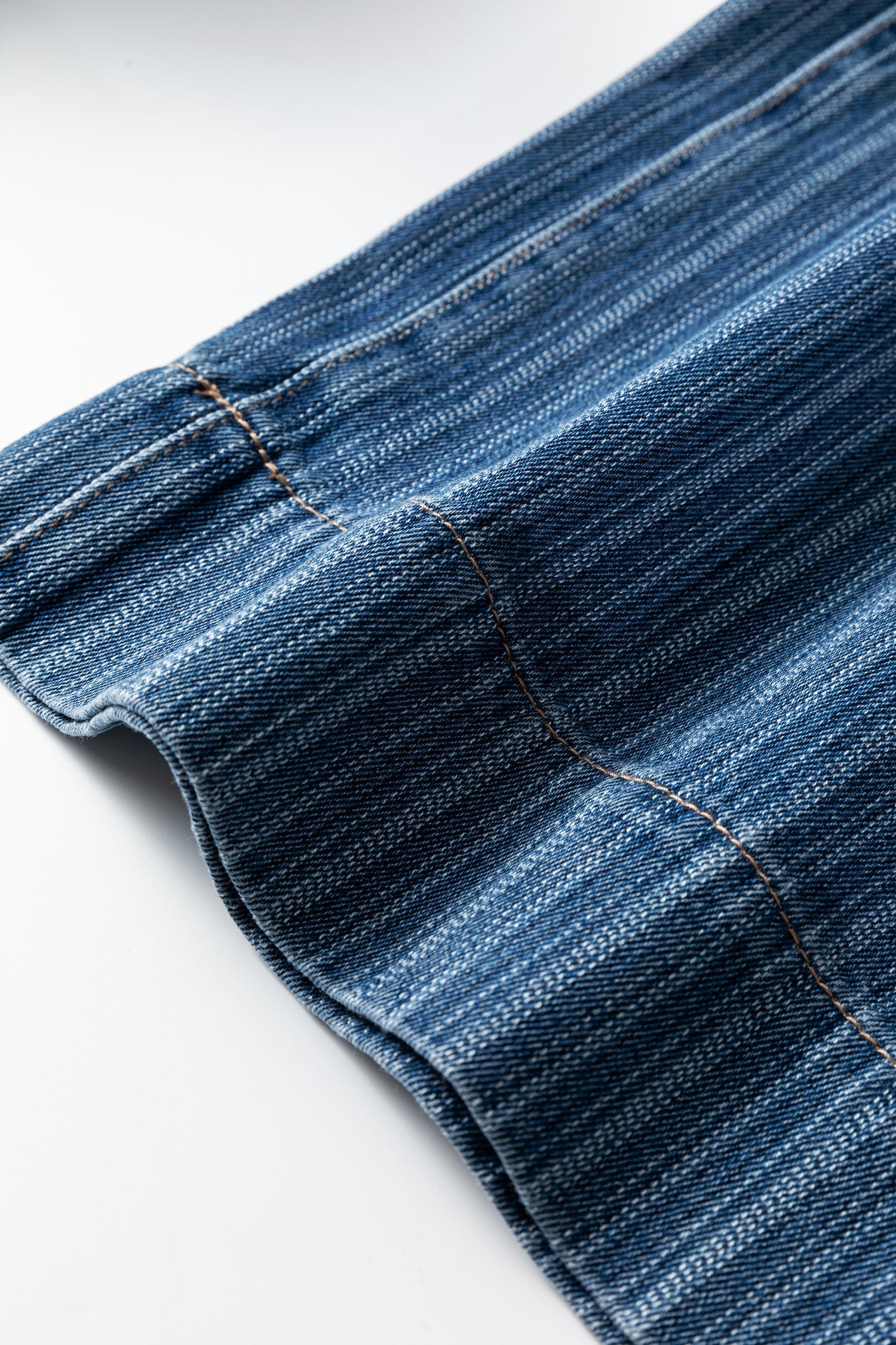 Stripe Contrasted Drawstring Pocketed Loose Jeans - Bottoms/Jeans/WideLeg