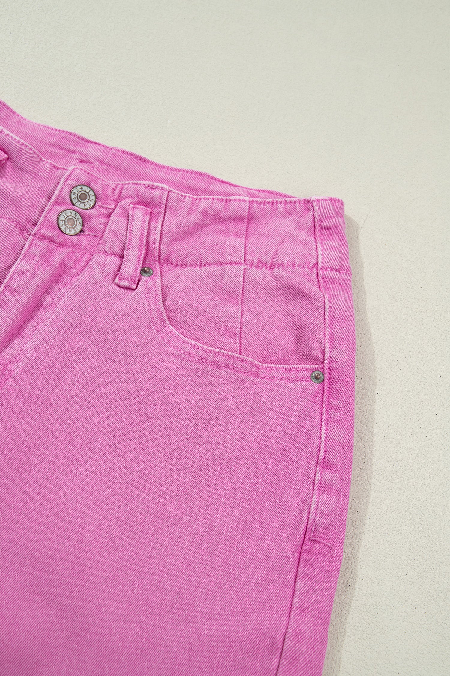 Double Button High Waist Flared Bottom Jeans