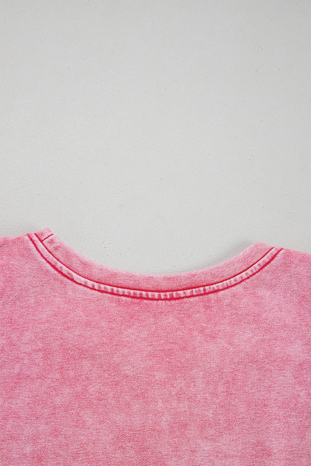 Sachet Pink Mineral Wash Raw Edge Ruffle Mini Dress eAura
