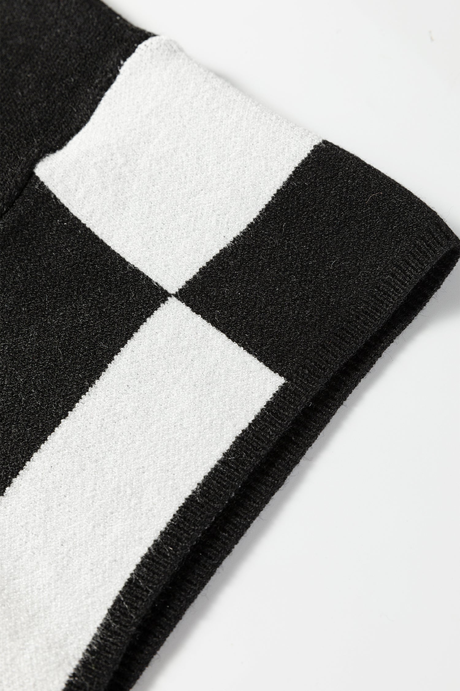 Checkered Pattern Loose Drop Shoulder Half Sleeve Sweater - Sweaters & Cardigans/Short