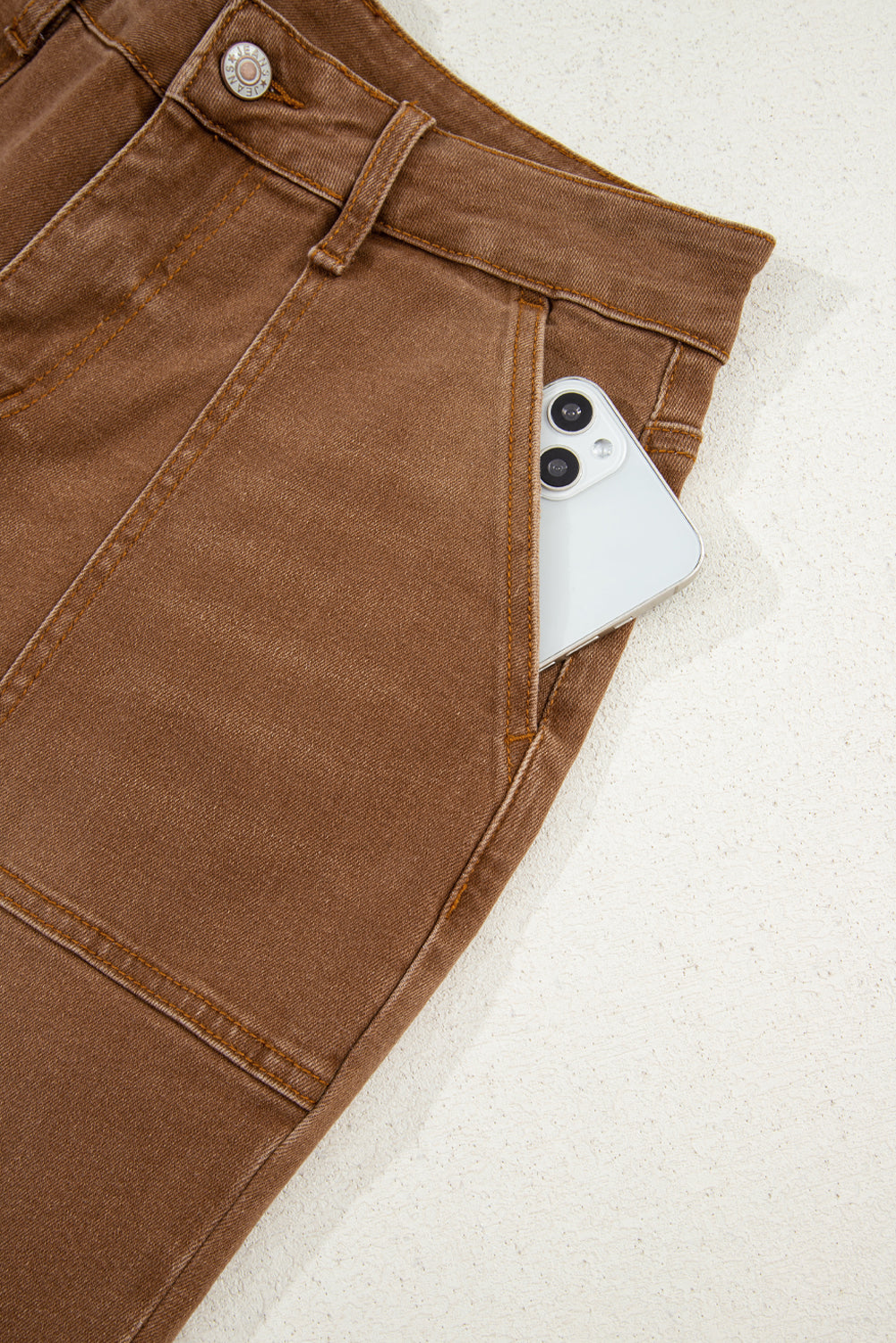 Cropped High Rise Wide Leg Jeans - eAura