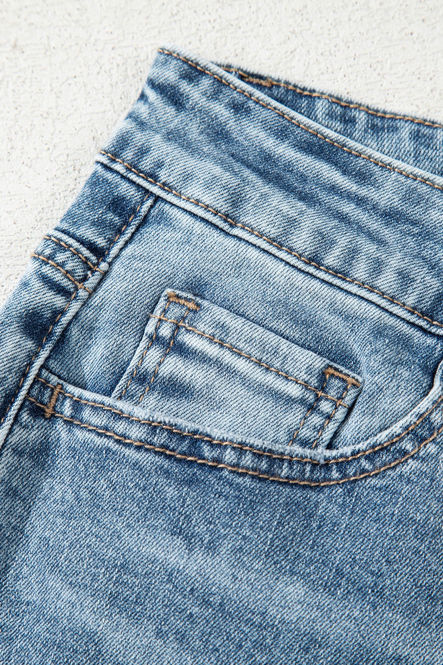 Raw Hem Ripped Open Knee Fit Flare Jeans - eAura