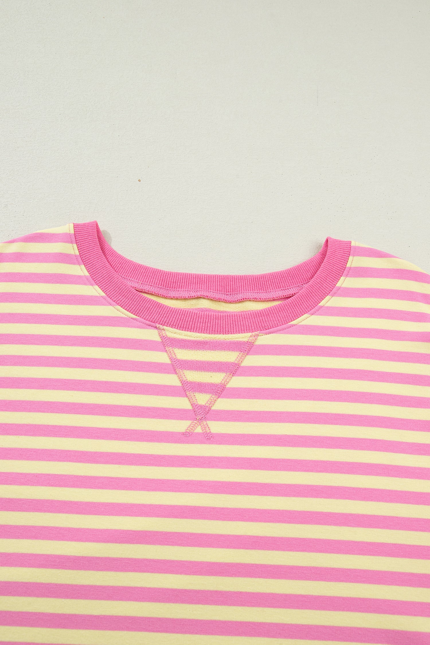 Stripe Boxy Tee Drawstring Elastic Waist Plus Size Short Co-ord Set
