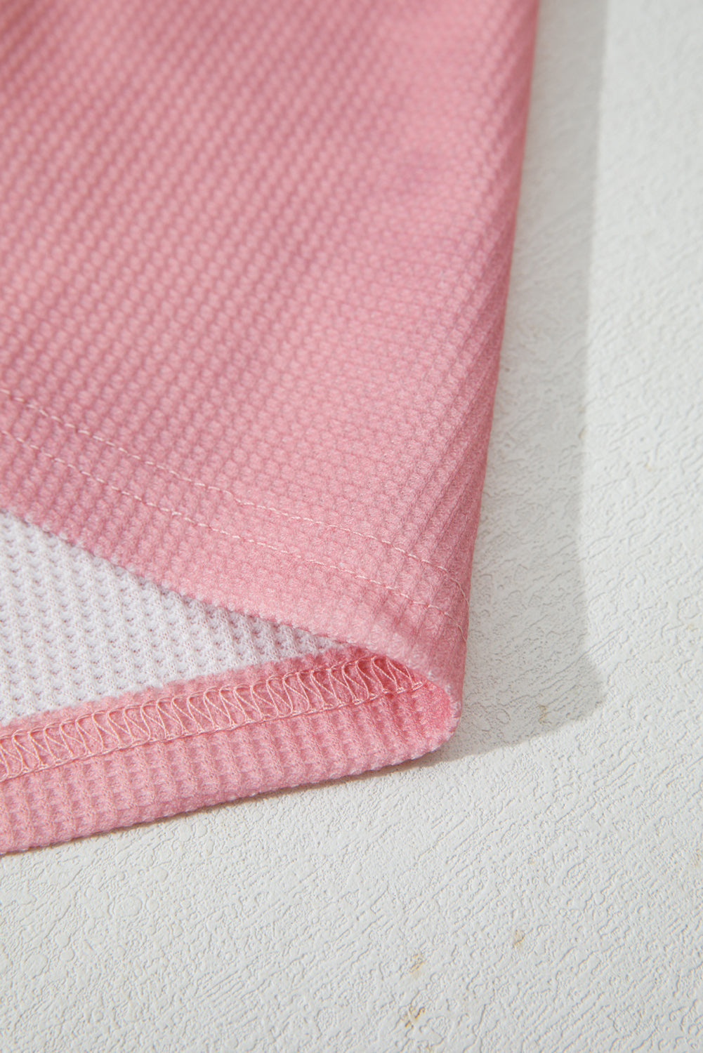 Floral Patched Waffle Textured V-Neck Casual Hoodie - eAura