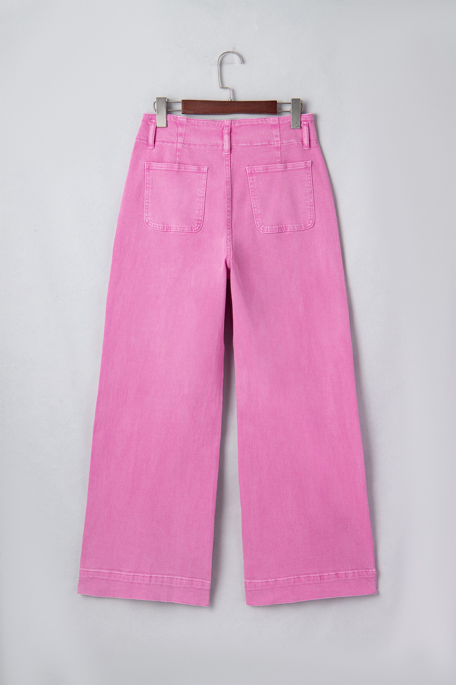 Double Button High Waist Flared Bottom Jeans