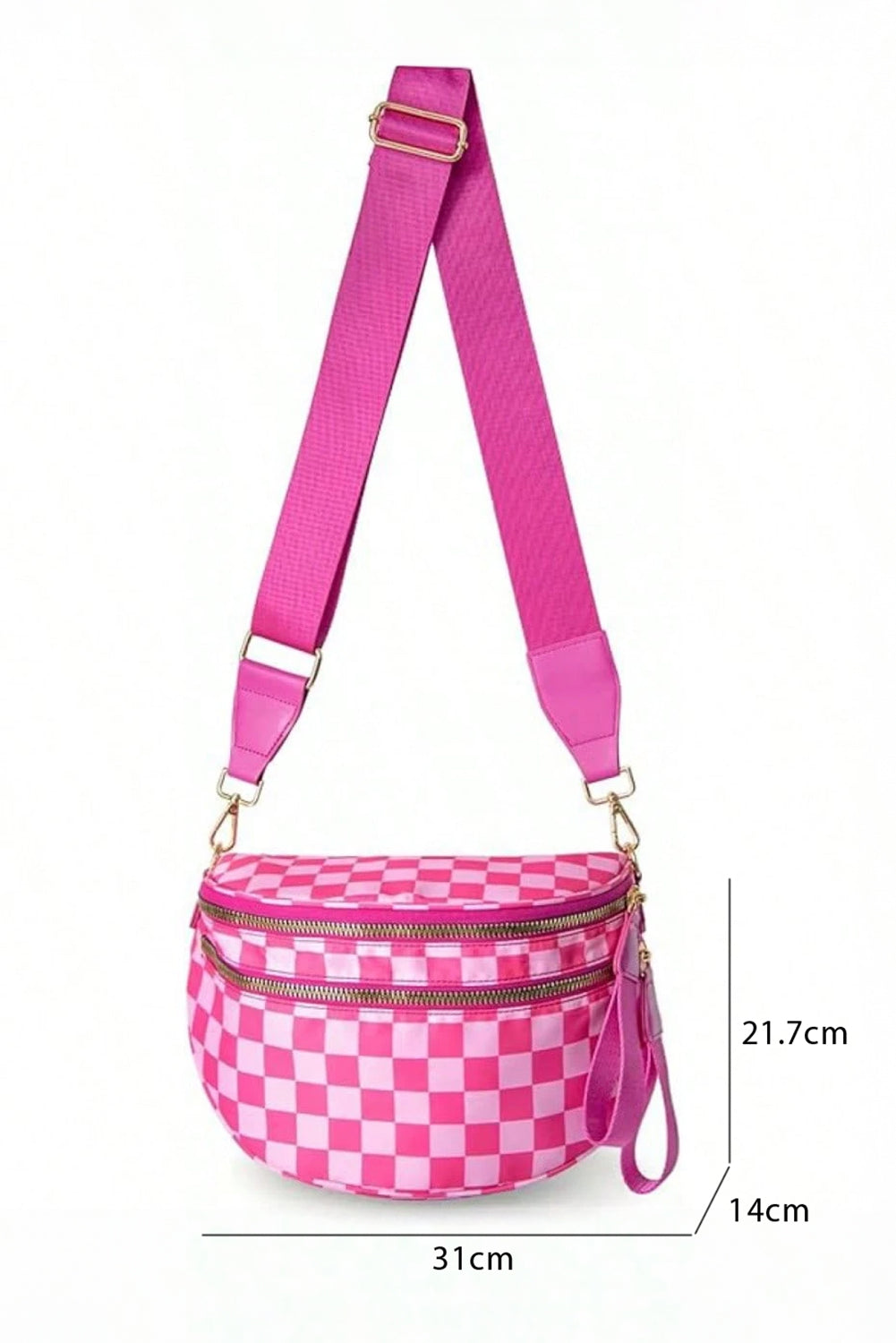 Print Wide Strap Large Crossbody Bag