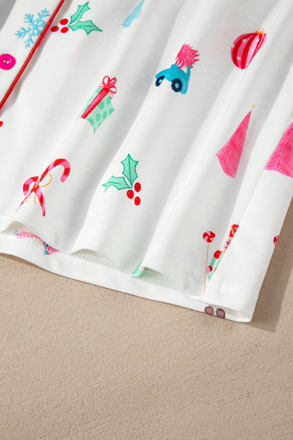 White Christmas Print Shirt and Pants Pyjamas - eAura