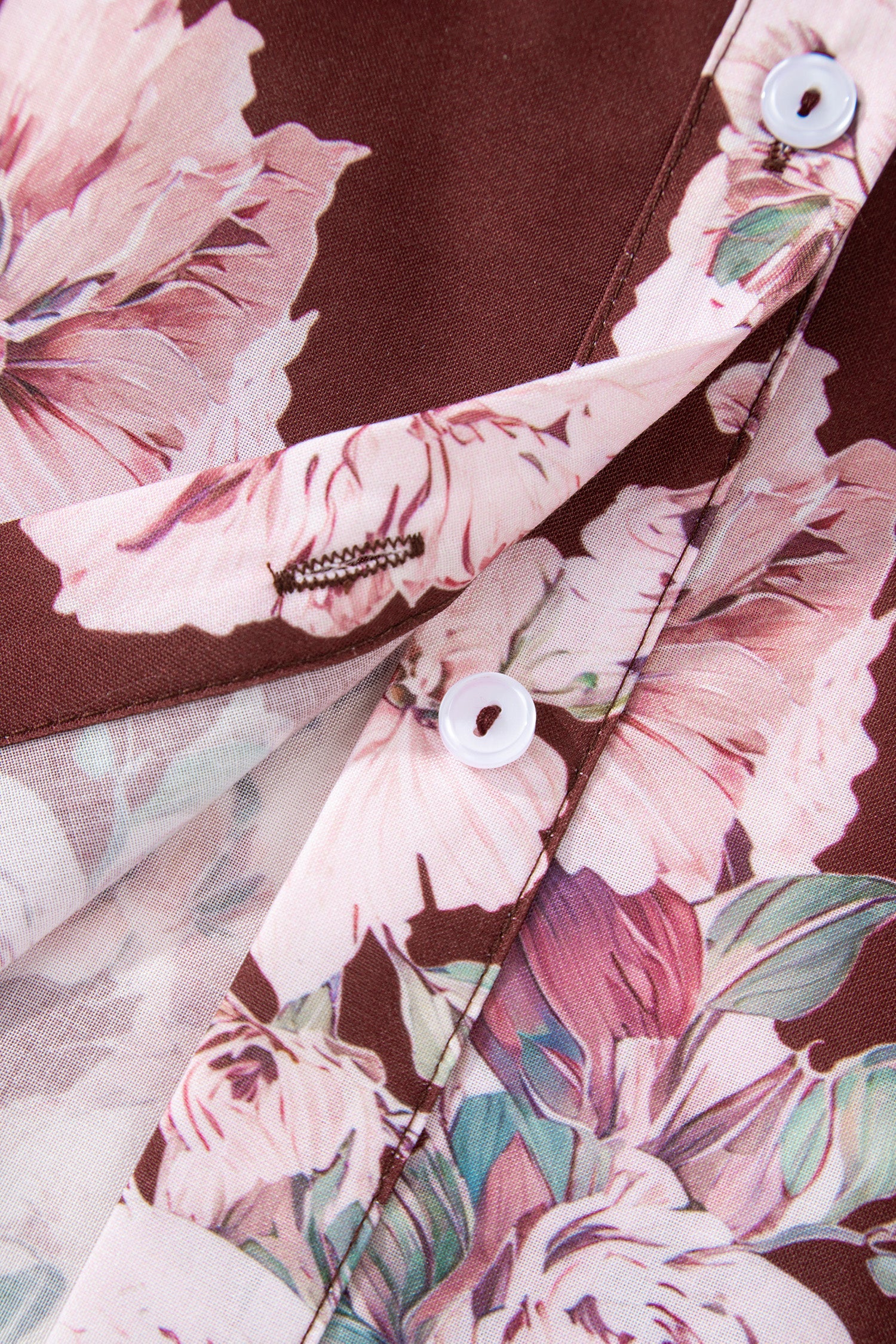 Floral Puff Sleeve Lightweight Shirt - eAura