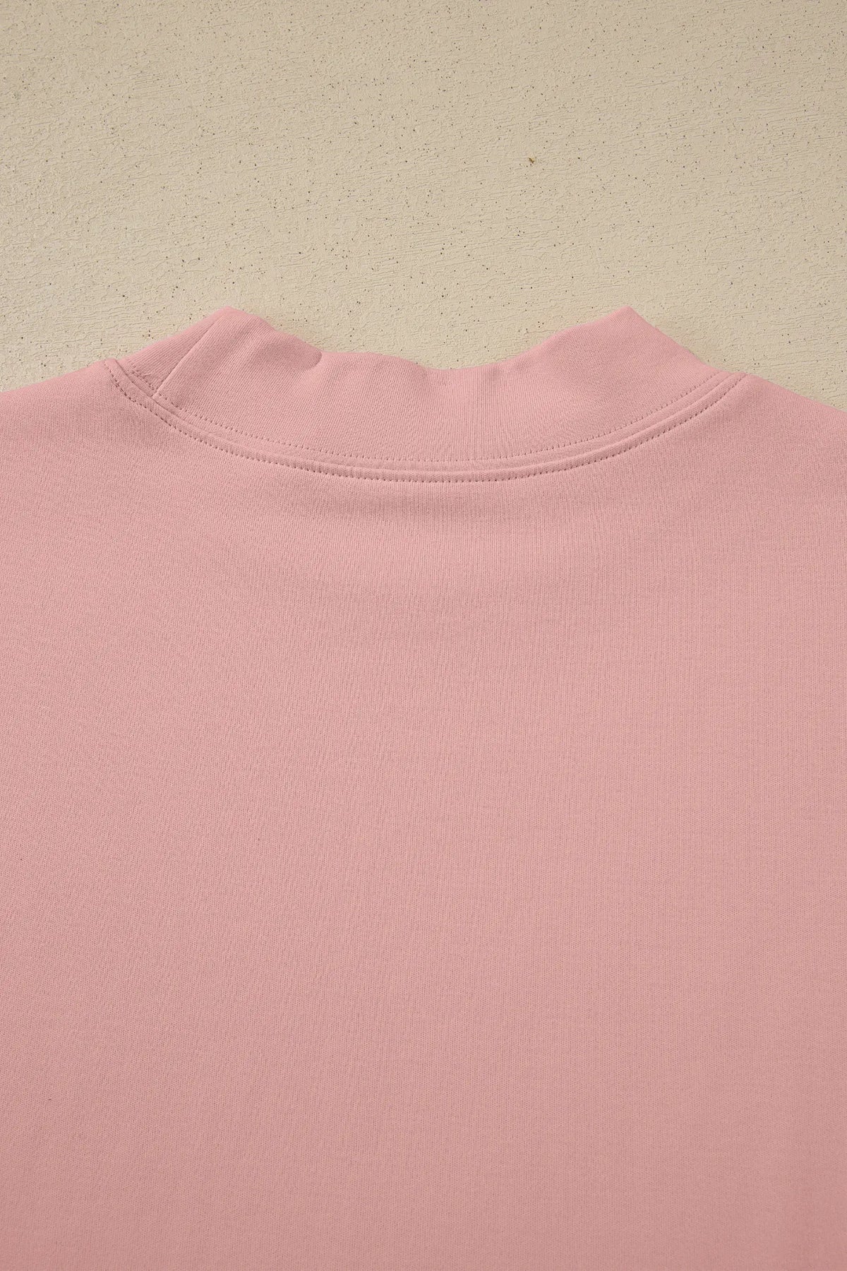 Solid Colour High Neck Oversize Tee – Wisteria