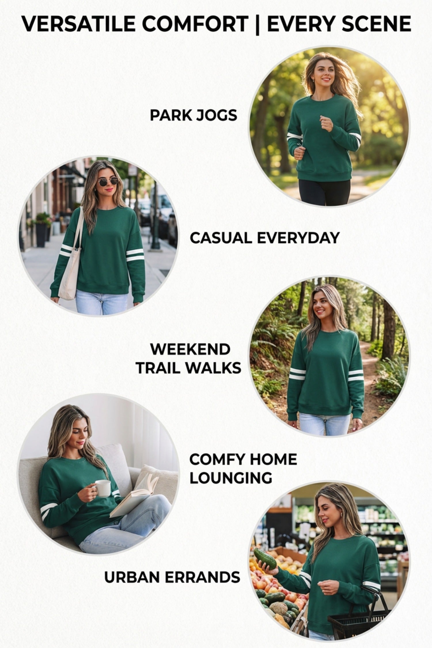 Striped Detail Drop Shoulder Oversized Sweatshirt