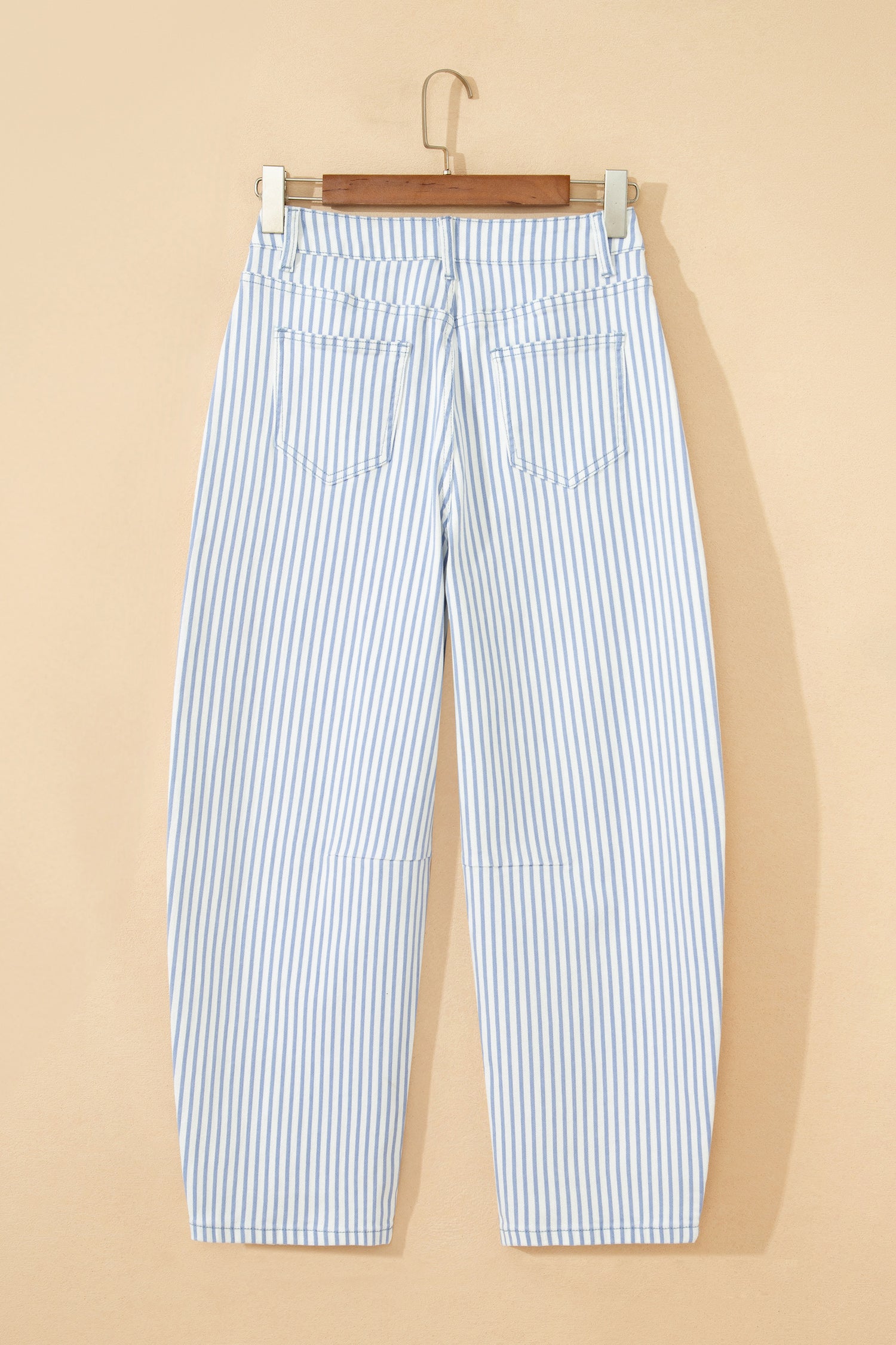 Striped Barrel Jeans – Brown, Khaki & Sky Blue