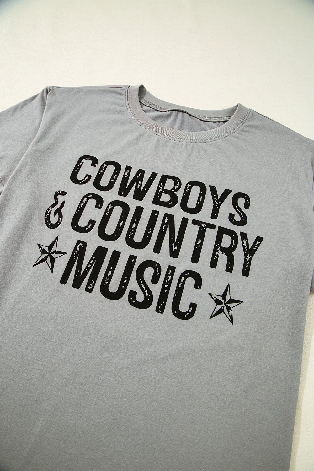High Cowboys & Country Music Graphic Crew Neck T Shirt eAura