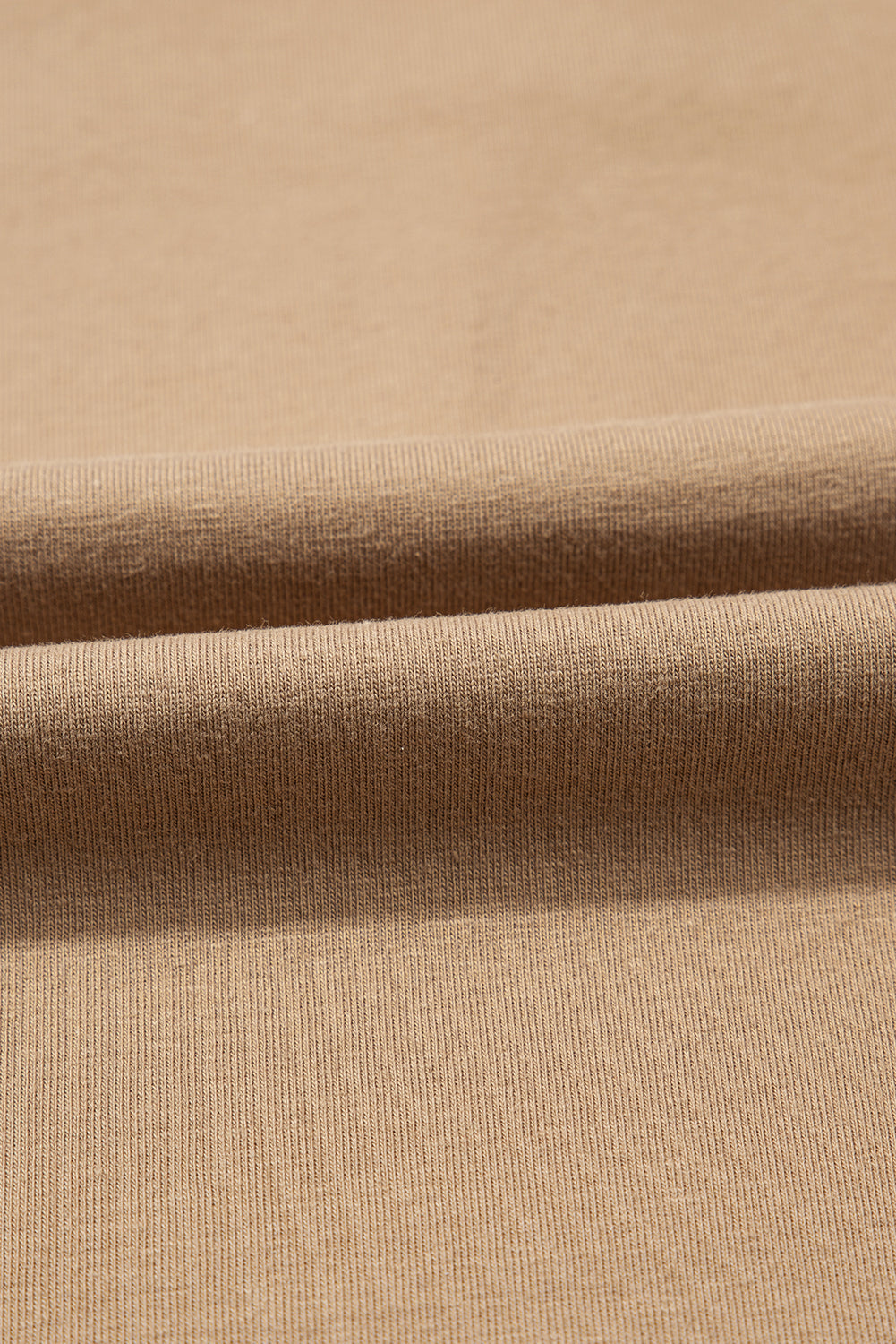 Pale Khaki Long Sleeve Buttons V Neck Slim Fit Top eAura