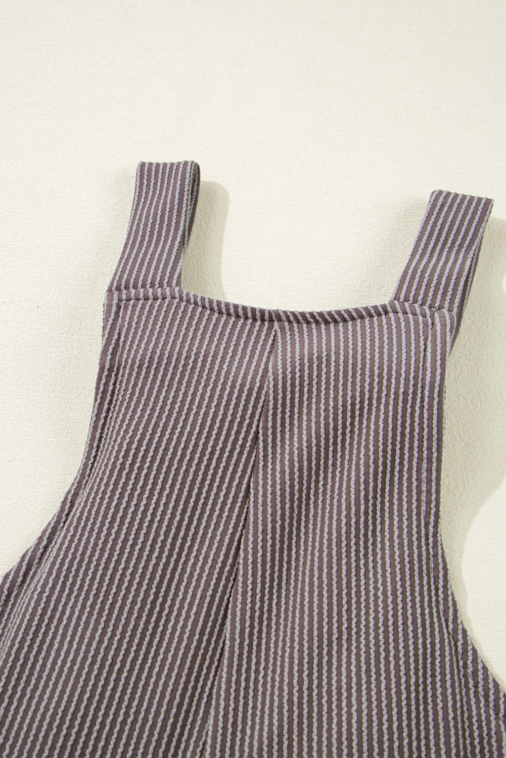 Philippine Grey Ribbed Adjustable Straps Wide Leg Loose Overall eAura