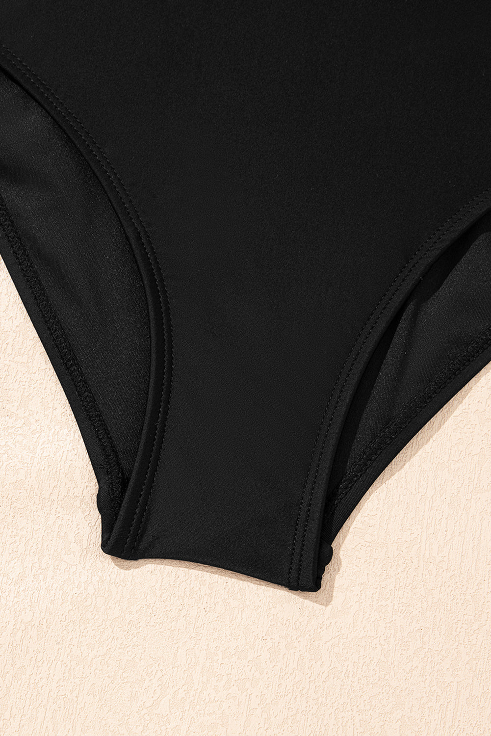 Black Cut out Twist Bowknot Backless One Piece Swimsuit eAura