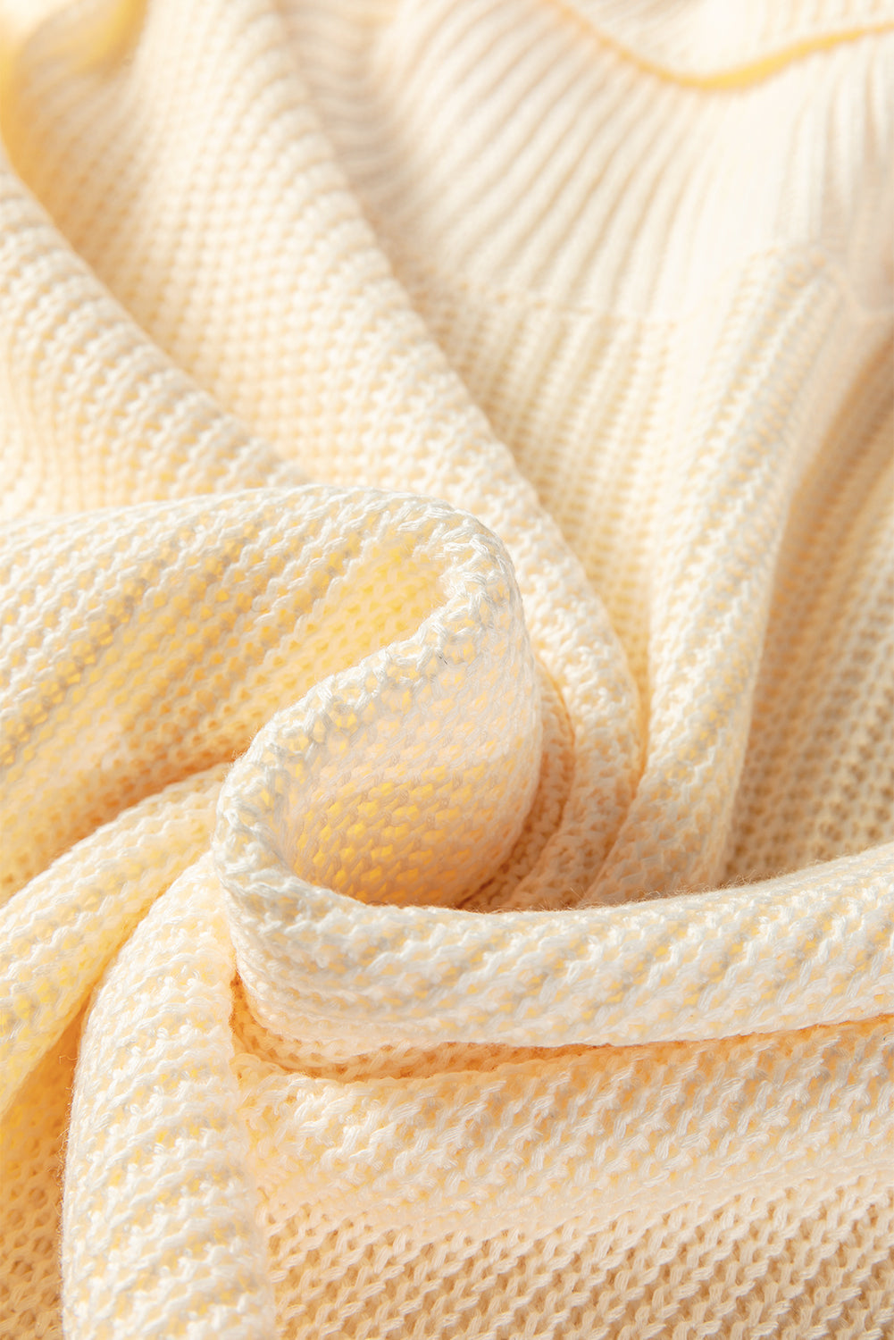 Plain Knit Casual Turtleneck Short Sleeve Tunic Sweater with Pockets - eAura