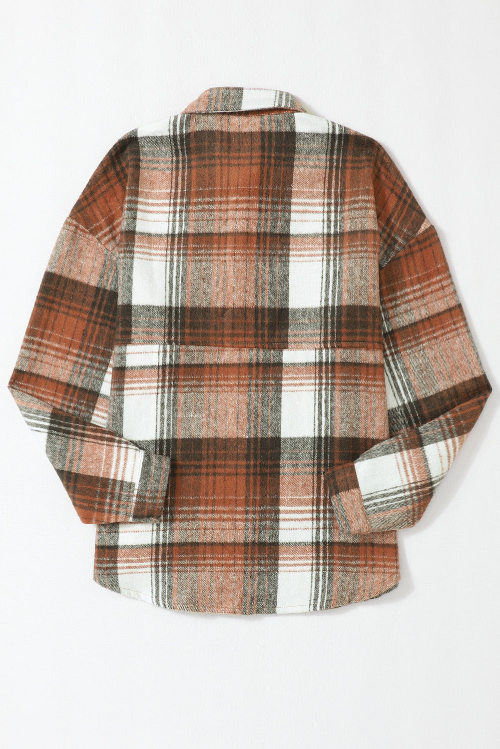 Pink Black/Pink Plaid Flap Pockets Shacket eAura