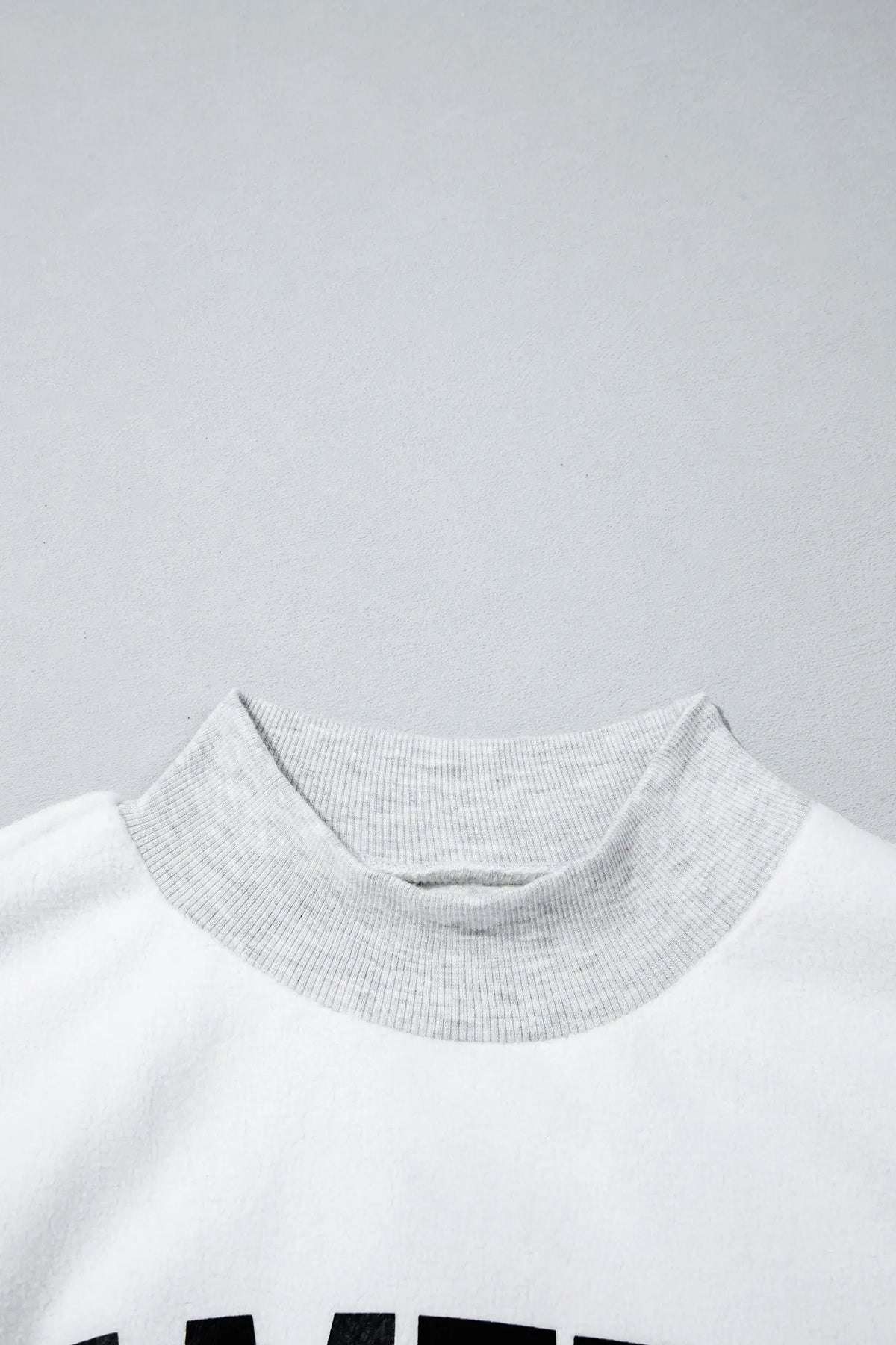 High Neck GAMEDAY/ FOOTBALL Double Side Printed Reversible Sweatshirt – Light Grey