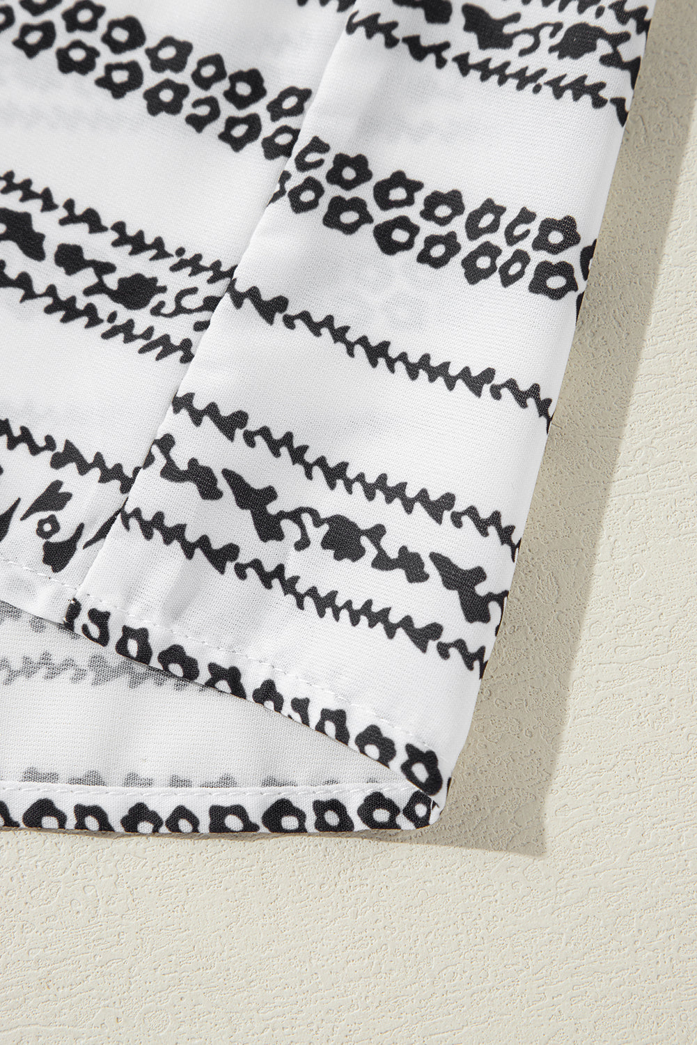 Black Stripe V Neck Bell Sleeve High Waist Mini Dress eAura