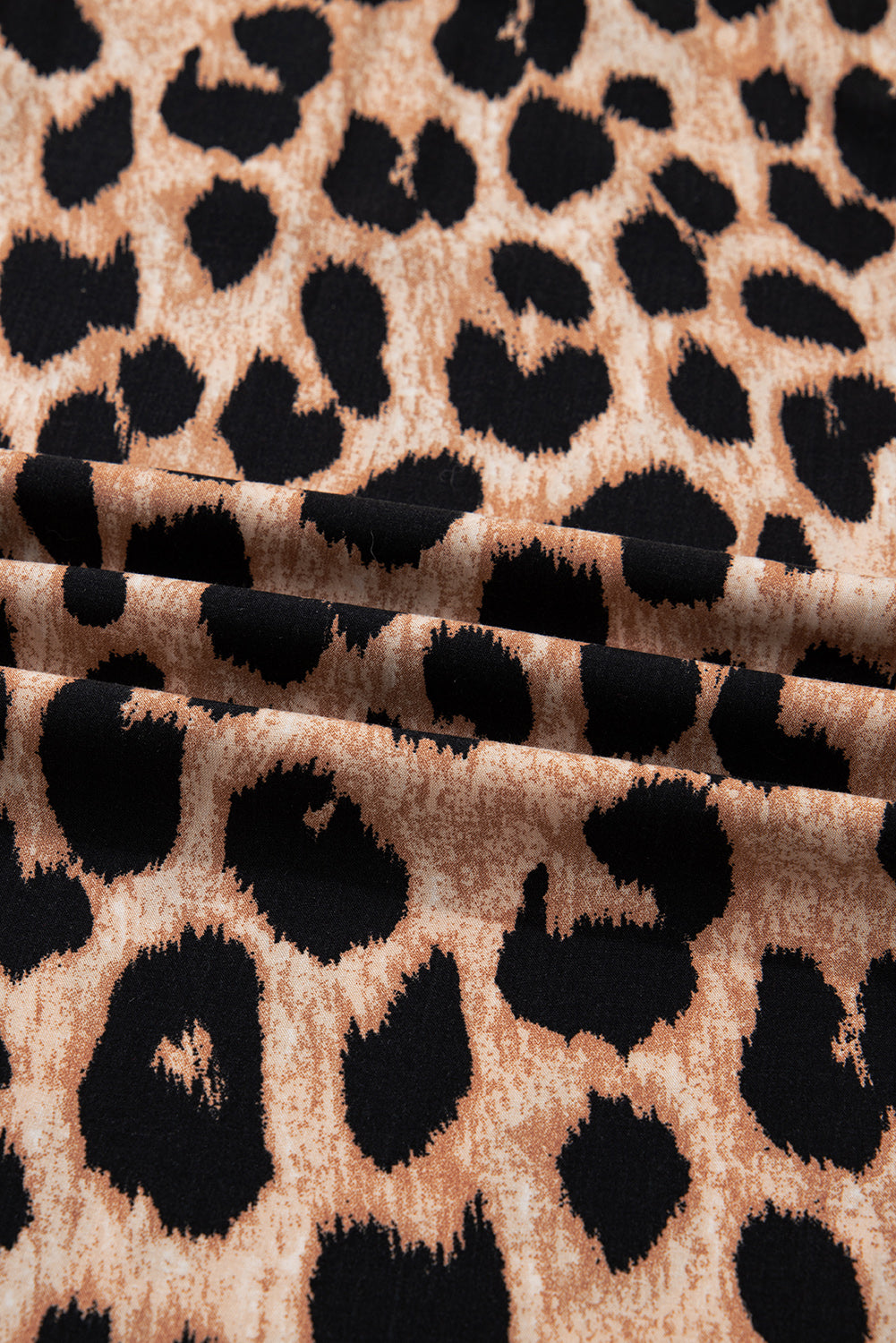 Leopard Print Smocked Detail Flowy Midi Dress - eAura