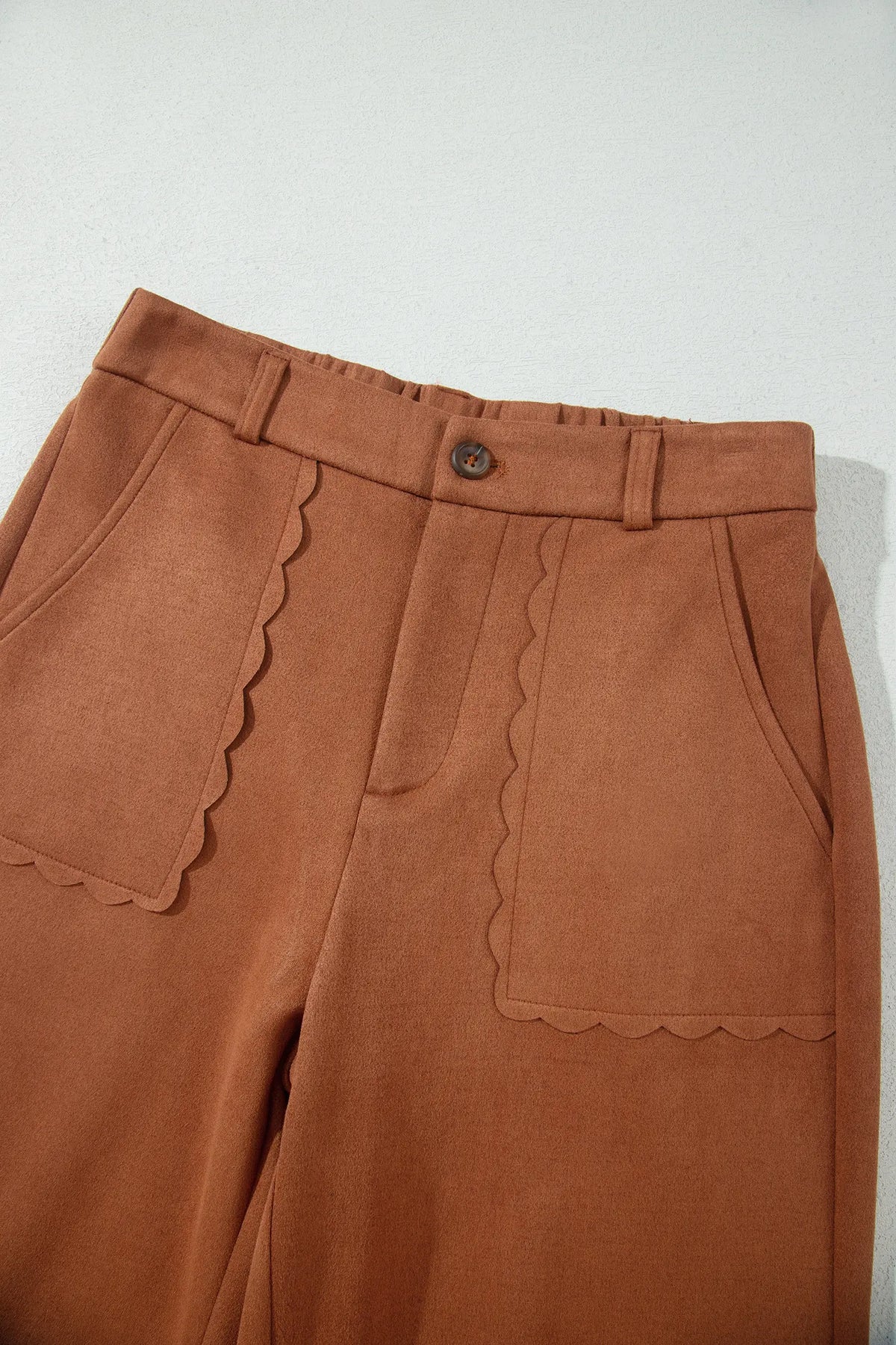 Scalloped Edge Pocket Full-Length Pant – Thai Curry