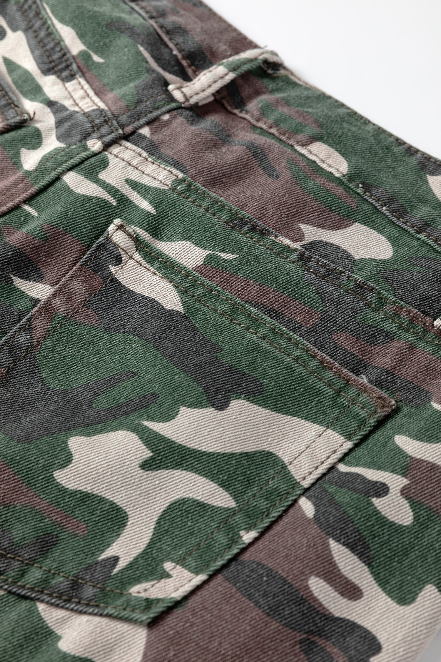 Camo Cargo Wide Leg Jeans - Bottoms/Jeans/WideLeg