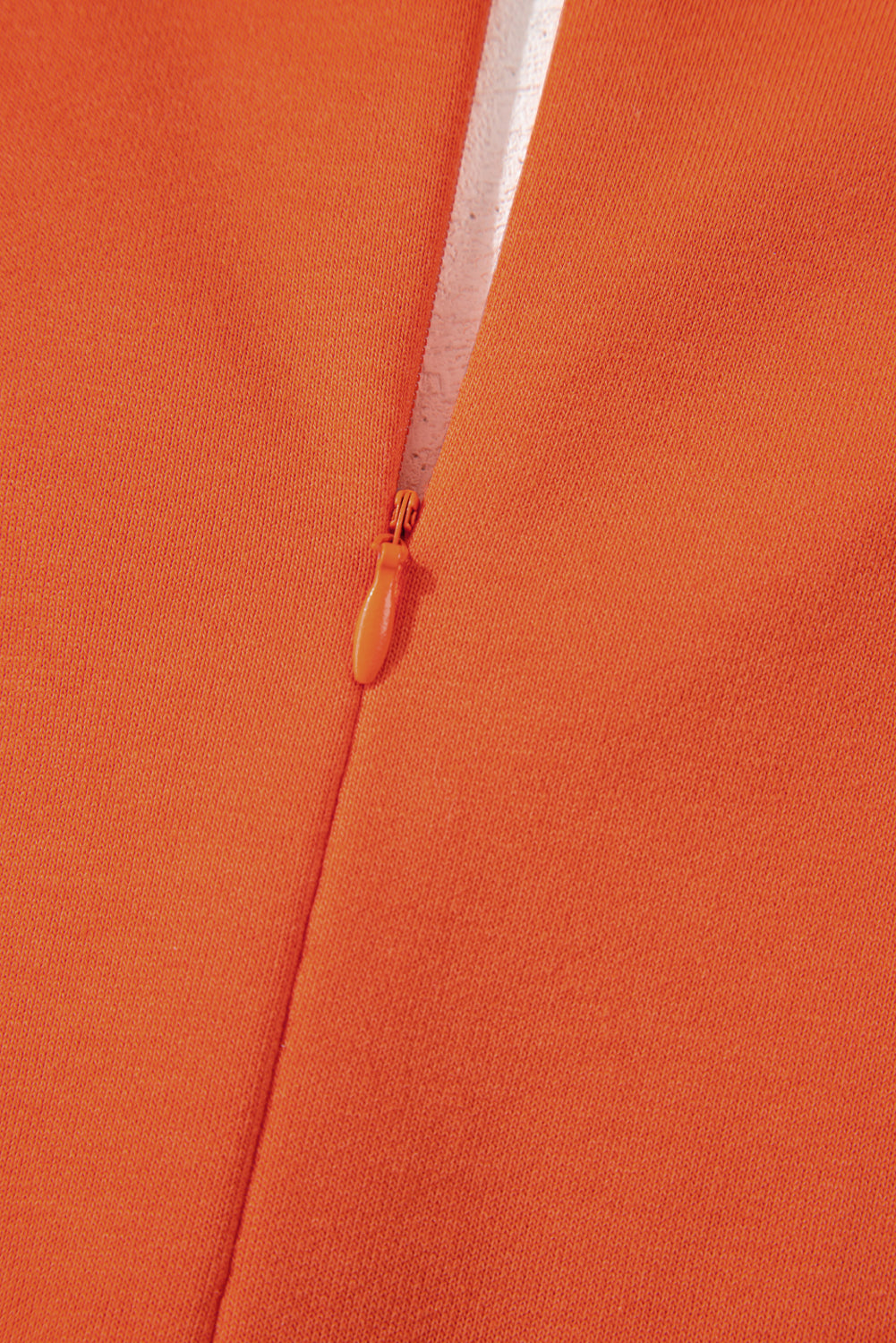 Russet Orange Two-tone Short Sleeve V Neck Patched Pocket Loose Romper eAura