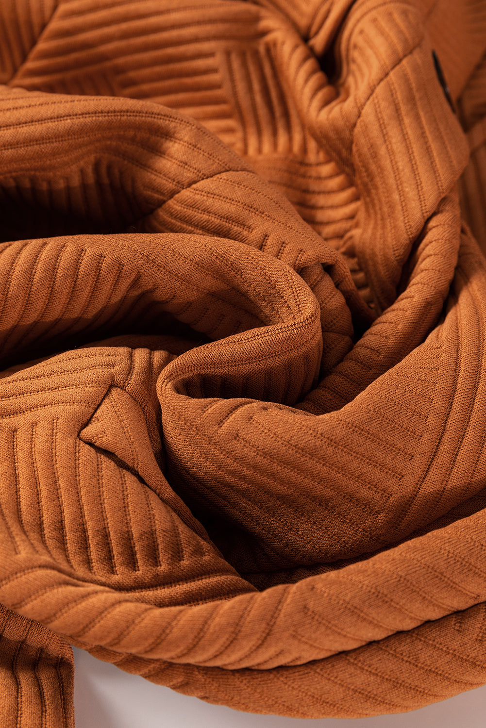 Gold Flame Textured Collared Drop Shoulder Buttoned Front Duster Coat - eAura