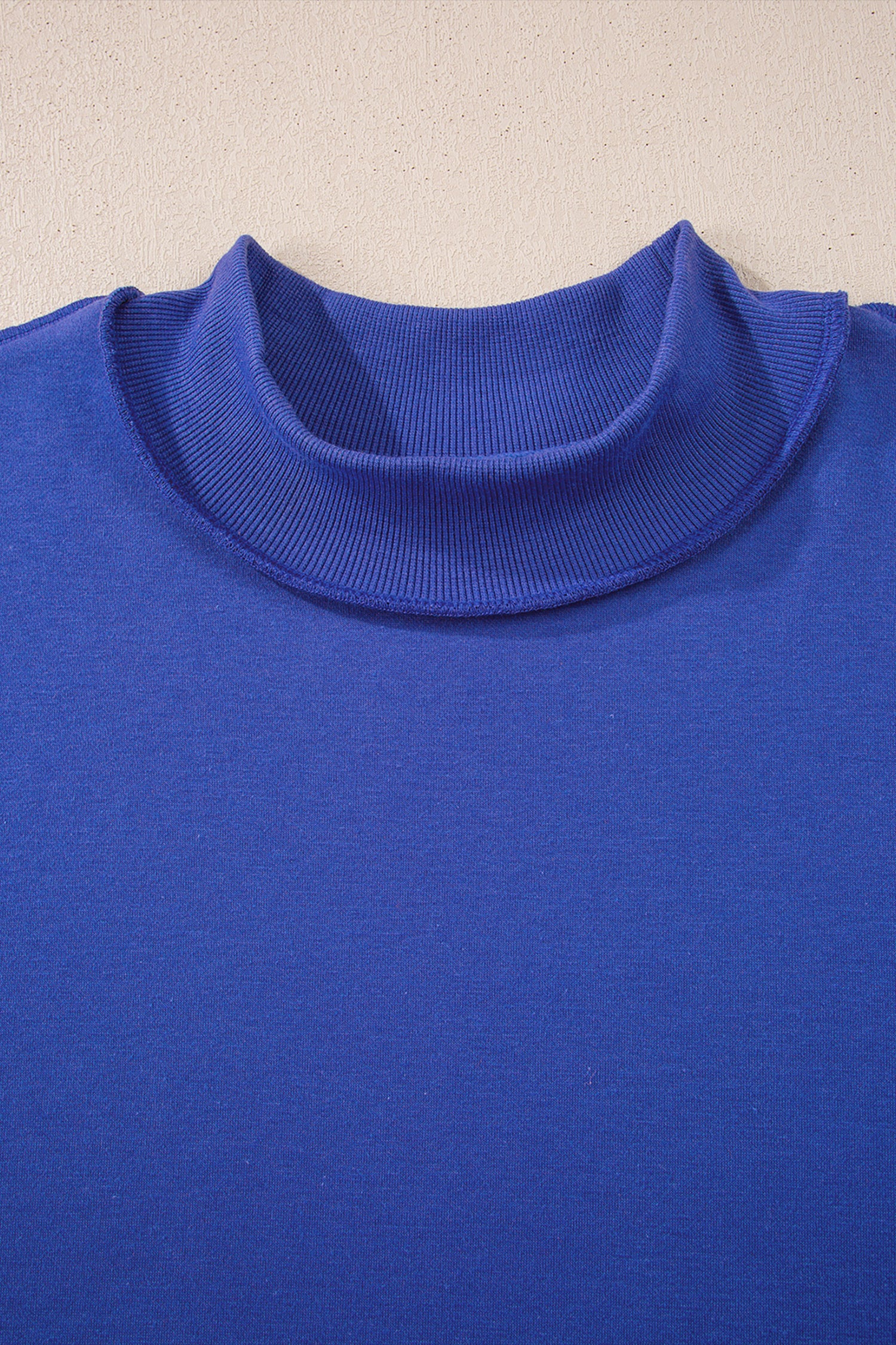 Carrot Oversize Drop Shoulder Reversible Mock Neck Sweatshirt – Orange